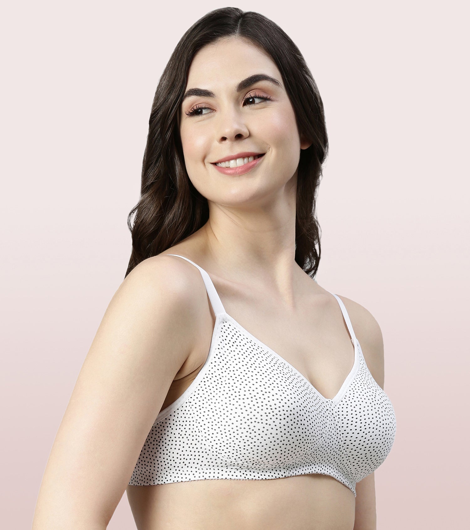 Enamor A042 Side Support Shaper Bra - Supima Cotton, Non-Padded & Wirefree  - Orchid Melange (36B)