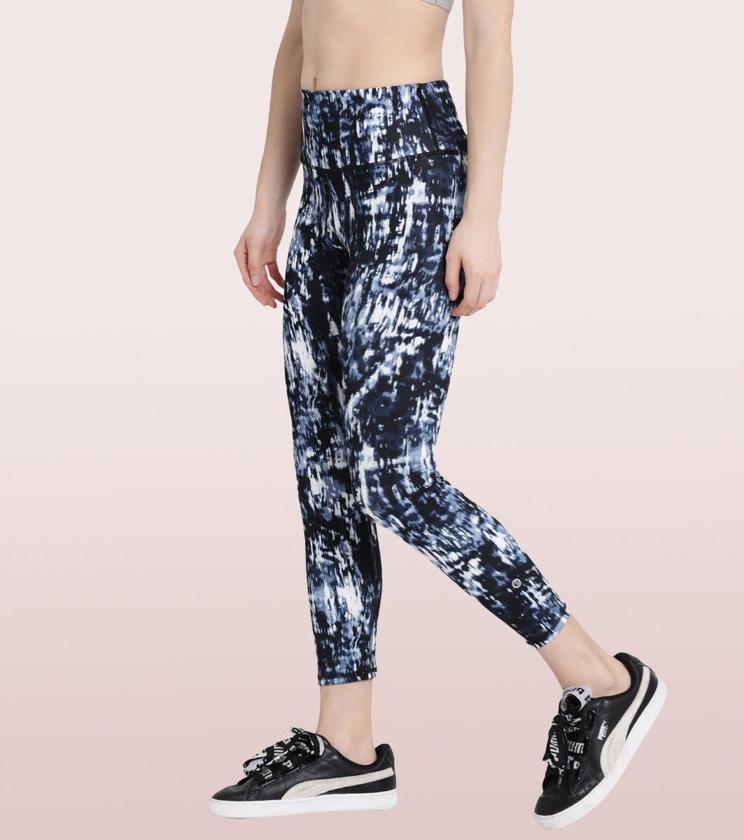 Hugged Leggings | High Waisted 7/8 Dry Fit Printed Leggings