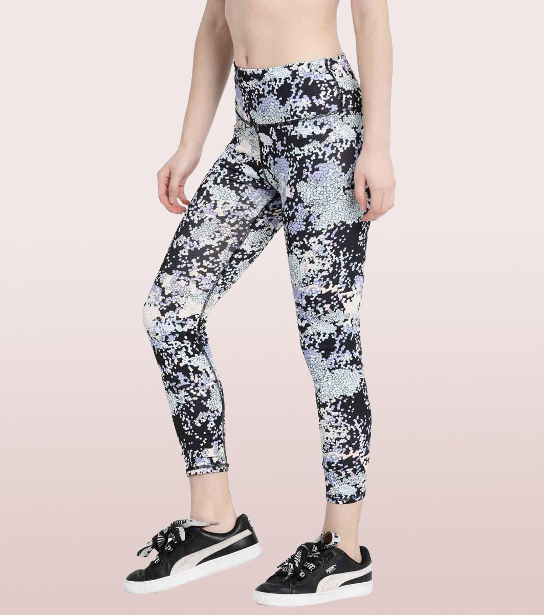 Hugged Leggings | High Waisted 7/8 Dry Fit Printed Leggings