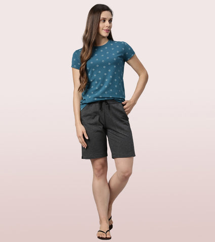 Relax Bermuda | Knee Length Shorts With Adjustable Waistband & Pockets