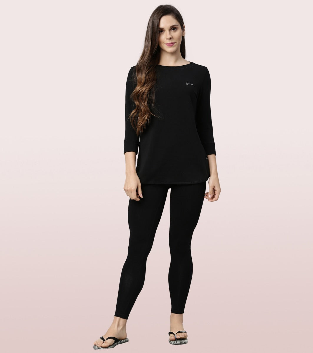 Essentials Slim Fit Cotton Spandex Long Tee