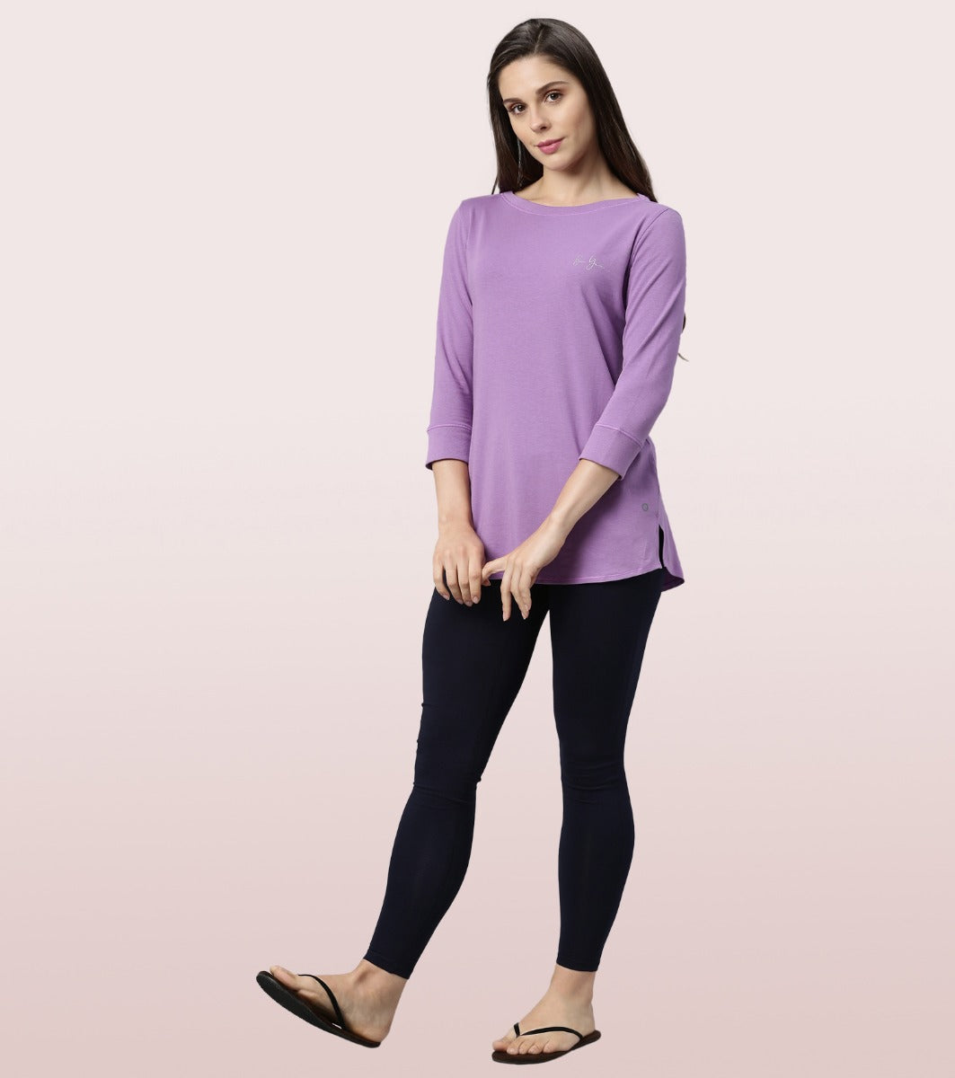 Essentials Slim Fit Cotton Spandex Long Tee