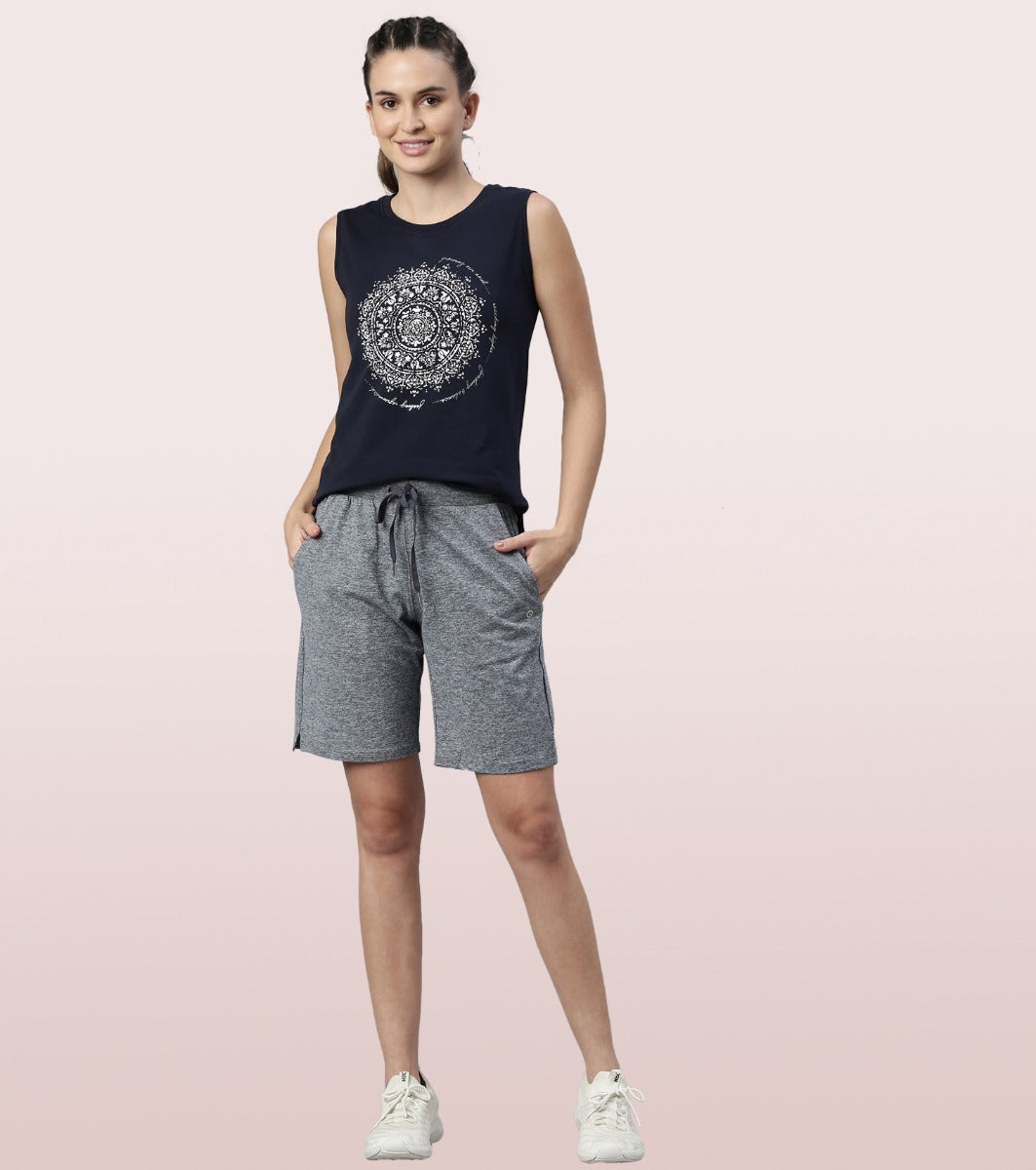 Stay Cool Tank | Crew Neck Anti-odour Stretch Cotton Muscle Tank With Graphic Print