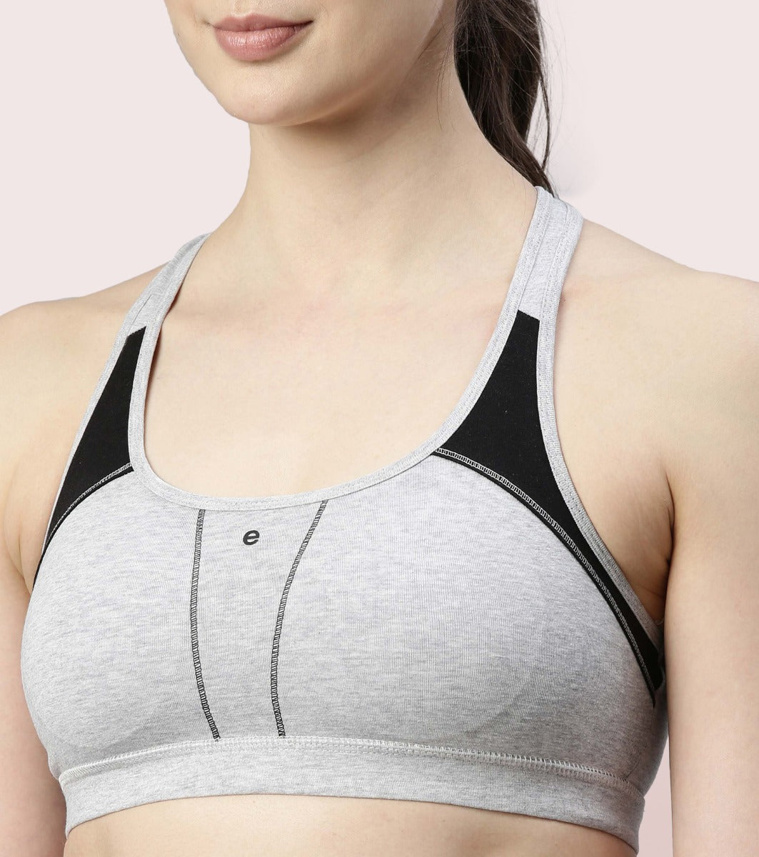 Racer Back Medium Impact Sports Bra with Removable Pads