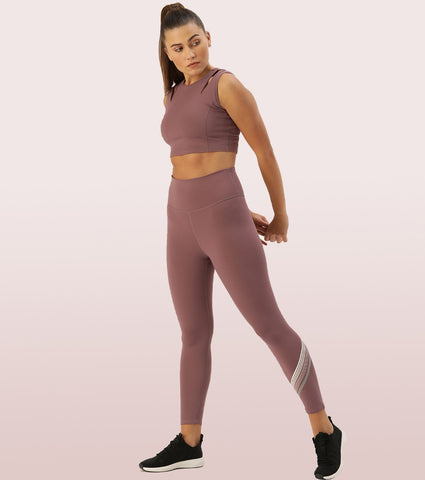 Shelf Bra Crop Vest | Crew Neck Vest With In-Built Shelf Bra Support & Removable Padding