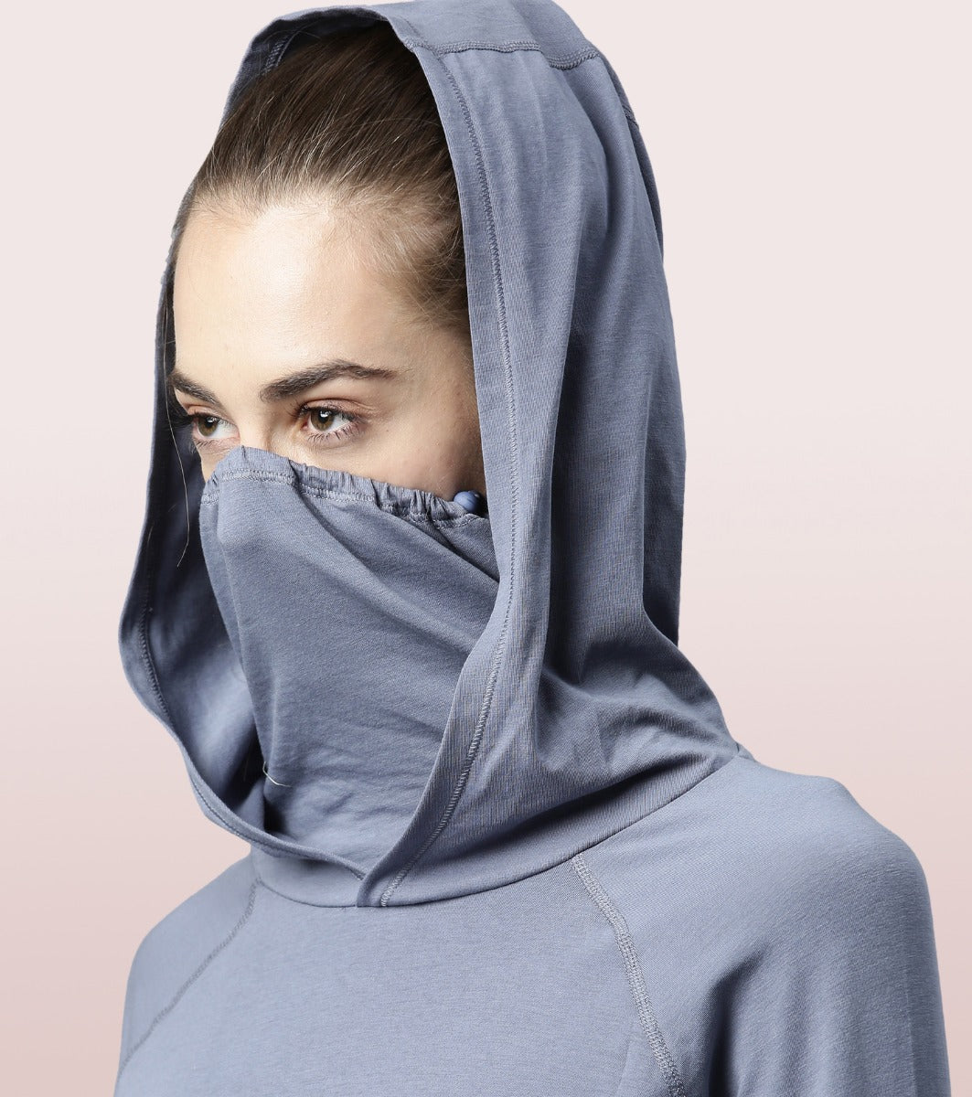 Hooded Mask Tee|Dry Fit Cotton Tee With Hood & Mask