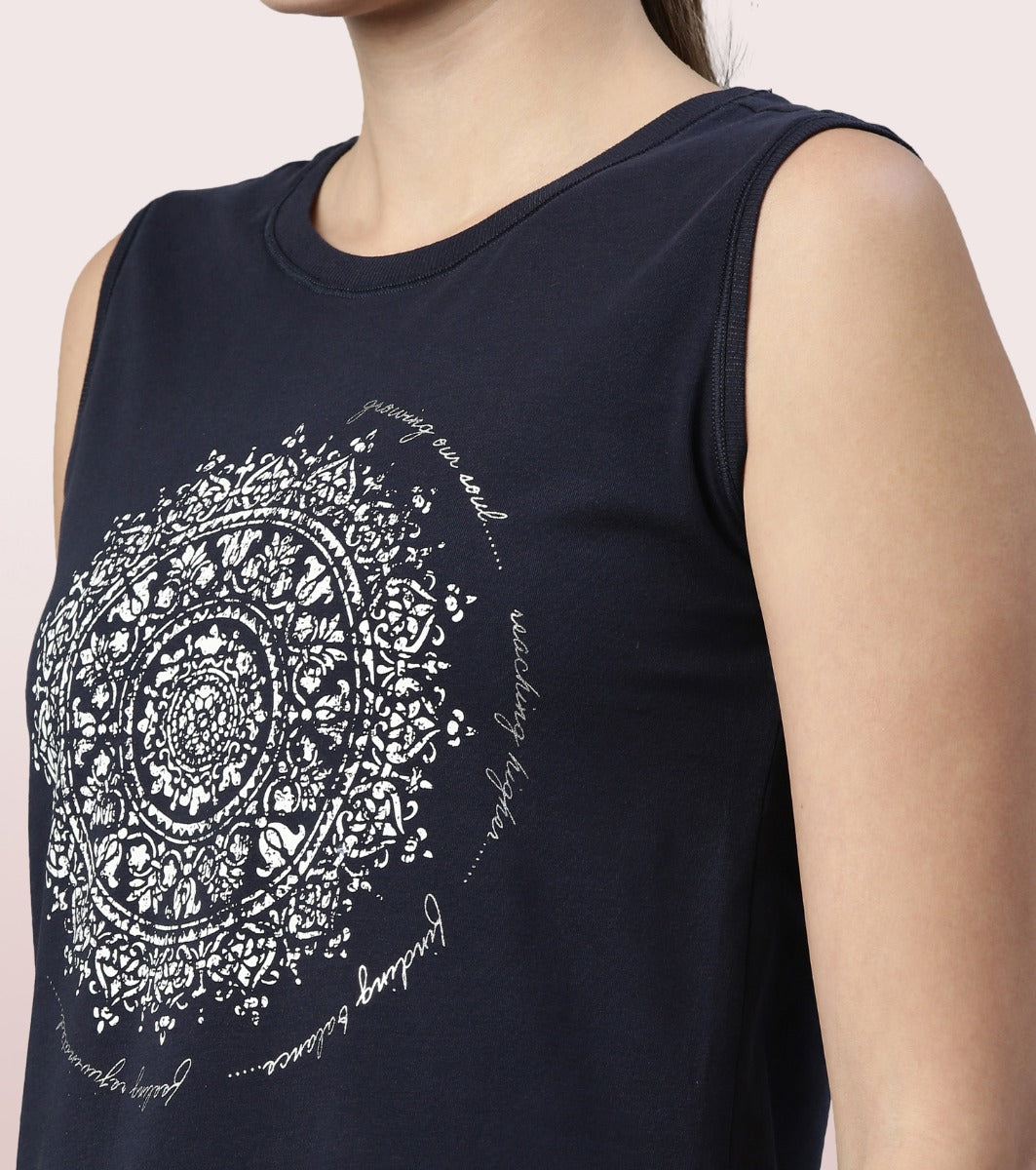 Stay Cool Tank | Crew Neck Anti-odour Stretch Cotton Muscle Tank With Graphic Print