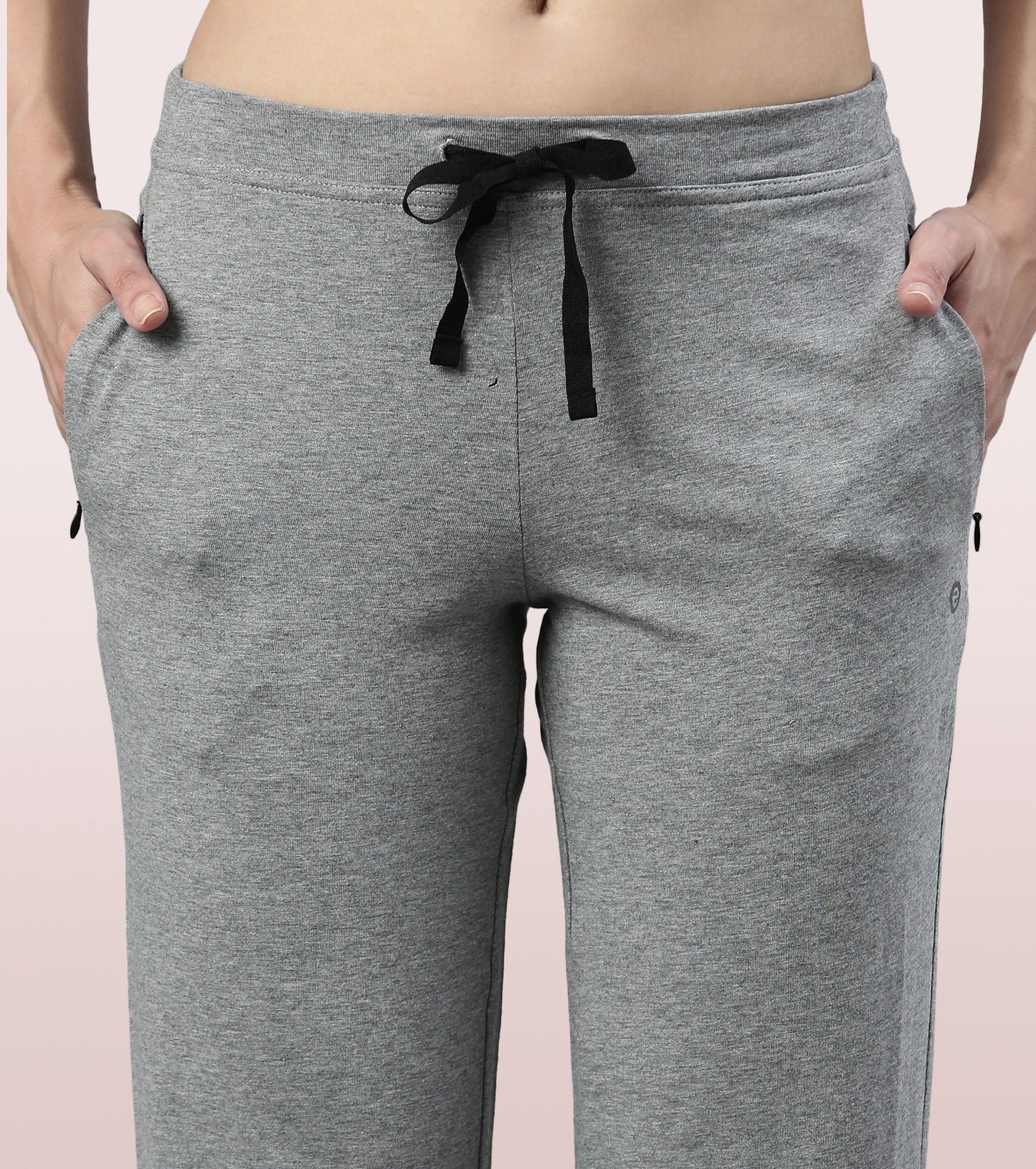 Lounge Pants | Basic Straight Leg Pants With Adjustable Drawstring And Zipper Pockets