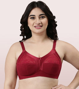Buy Enamor Red Non Wired Non Padded Seamless Bra for Women Online @ Tata  CLiQ