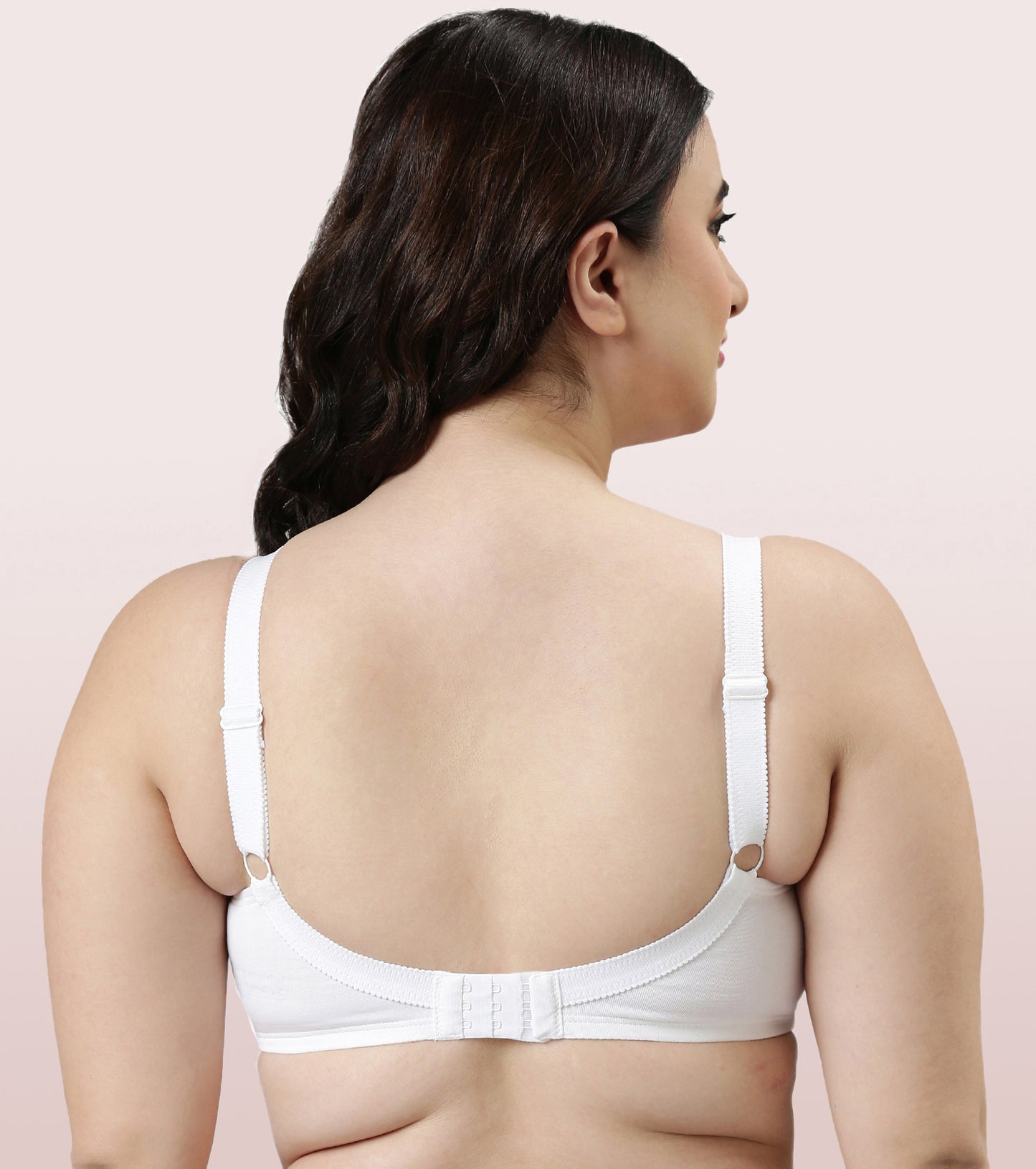 Enamor Fab-Cool A014 Super Contouring M-frame Full Support  Cotton Bra for Women- Full Coverage, Non Padded and Wirefree - White