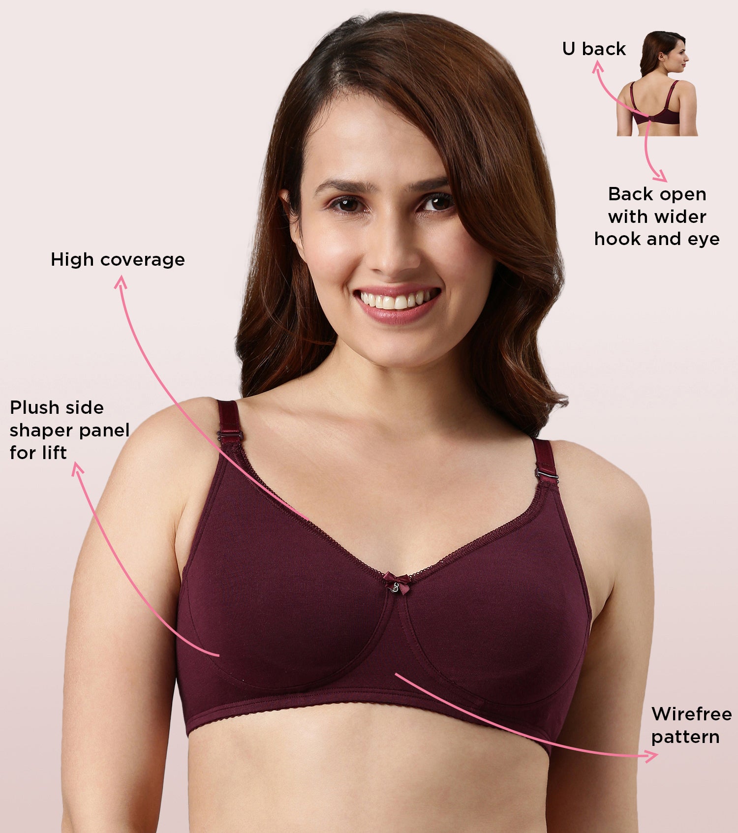 Hosiery T-Shirt Front Open Bra, Size: 30-44, Plain at Rs 55/piece in  Ahmedabad