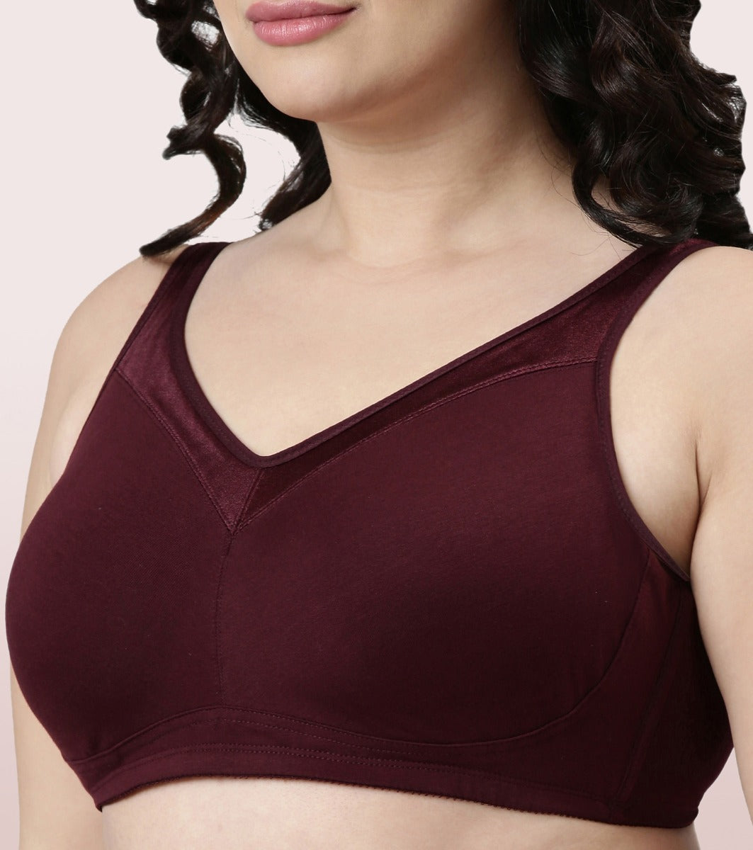 Buy Floret Wirefree Natural Lift 3/4th Coverage Lace Bra - Purple at Rs.429  online