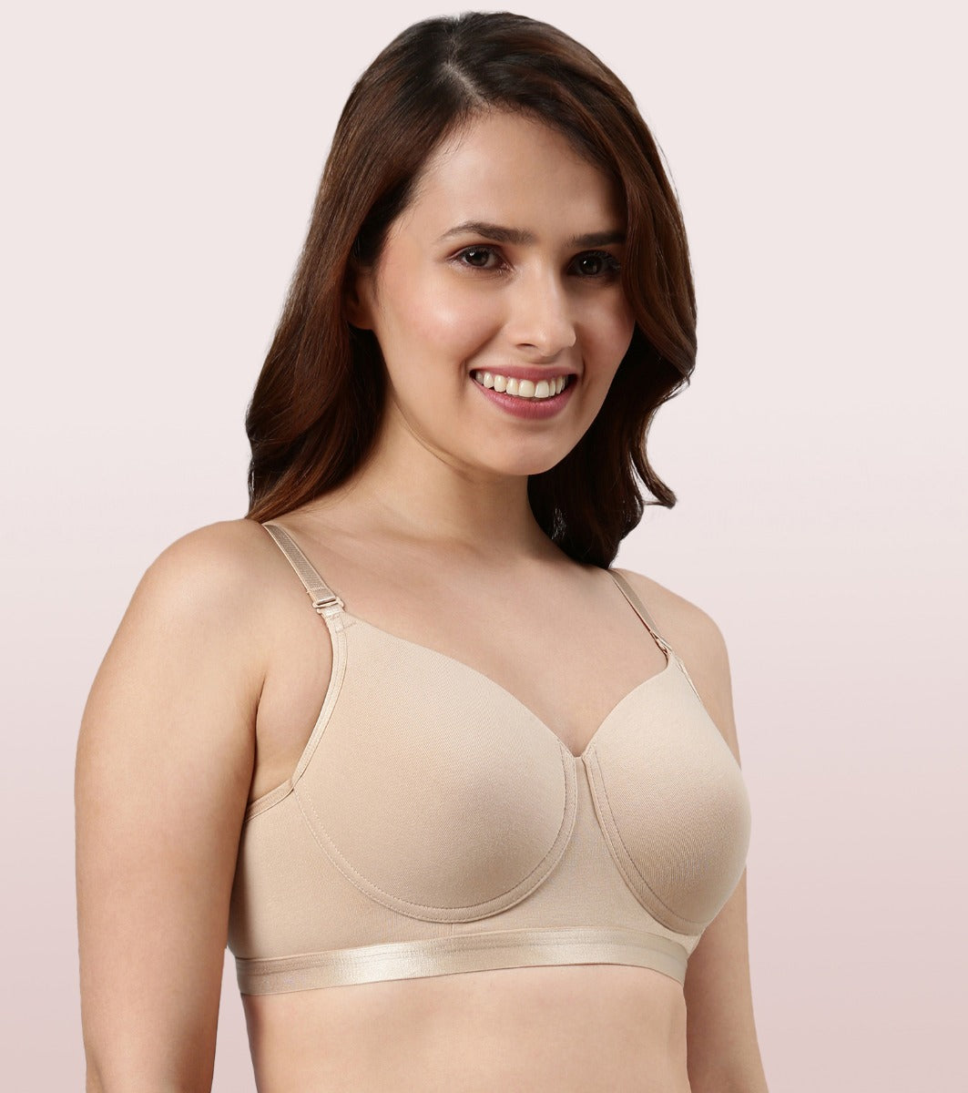 Enamor High Coverage, Wirefree F065 Curve Support Neckline Women T-Shirt  Lightly Padded Bra - Buy Enamor High Coverage, Wirefree F065 Curve Support  Neckline Women T-Shirt Lightly Padded Bra Online at Best Prices