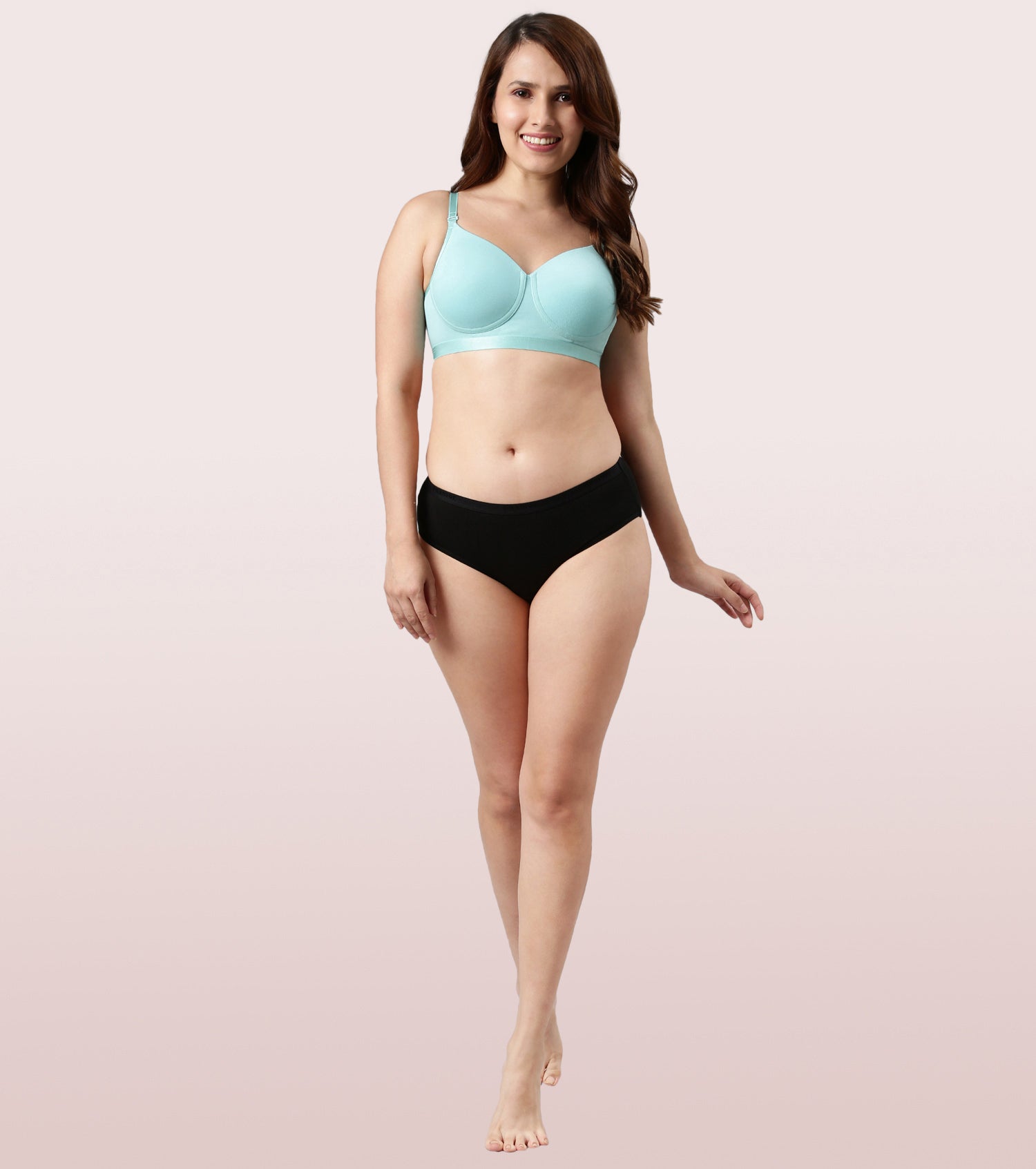 Buy Enamor Padded Non-Wired High Coverage T-Shirt Bra - Wildflower Melody  at Rs.1199 online