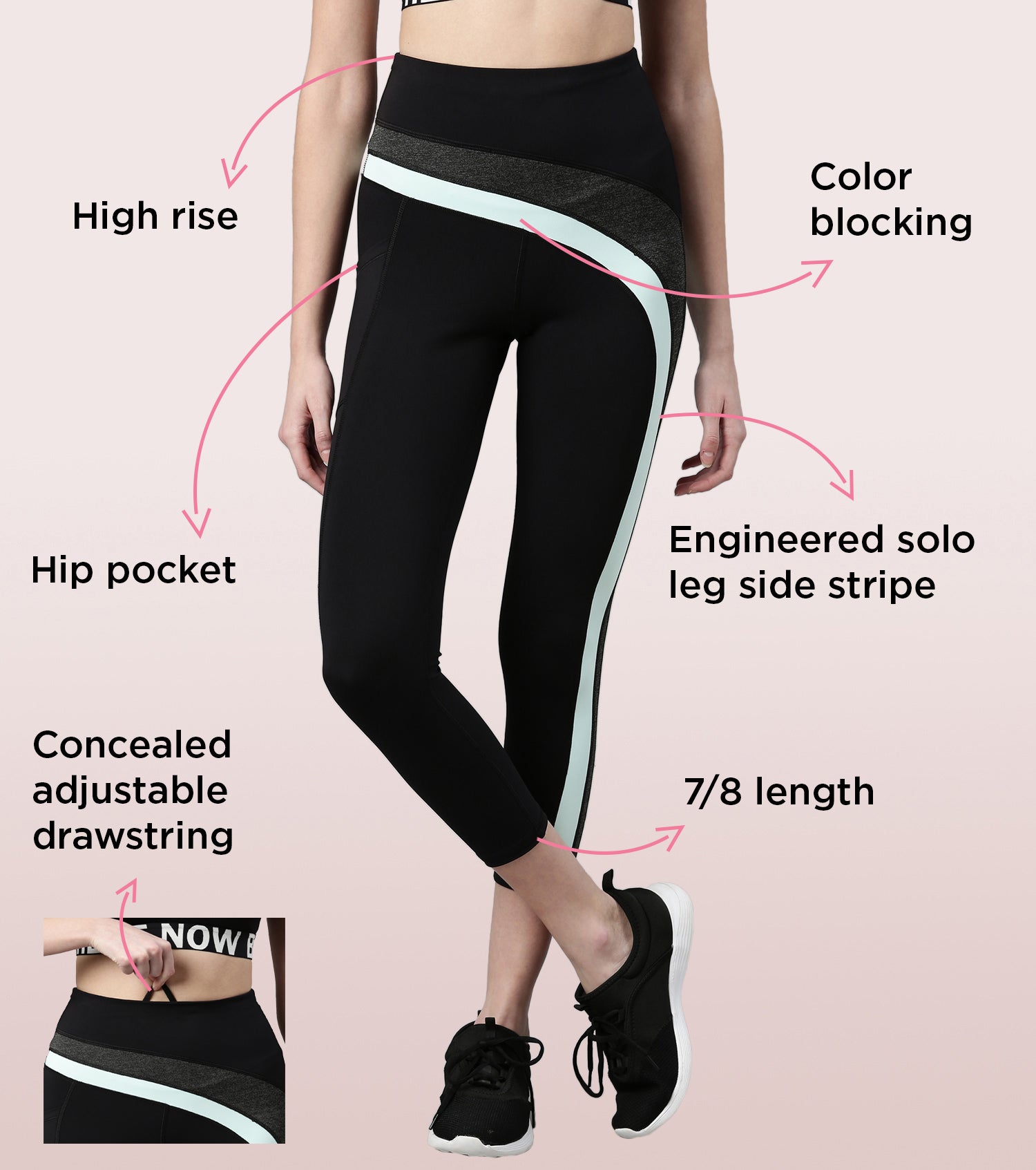 Active Solo Legging  Dry Fit High Waist Activewear Leggings – Enamor