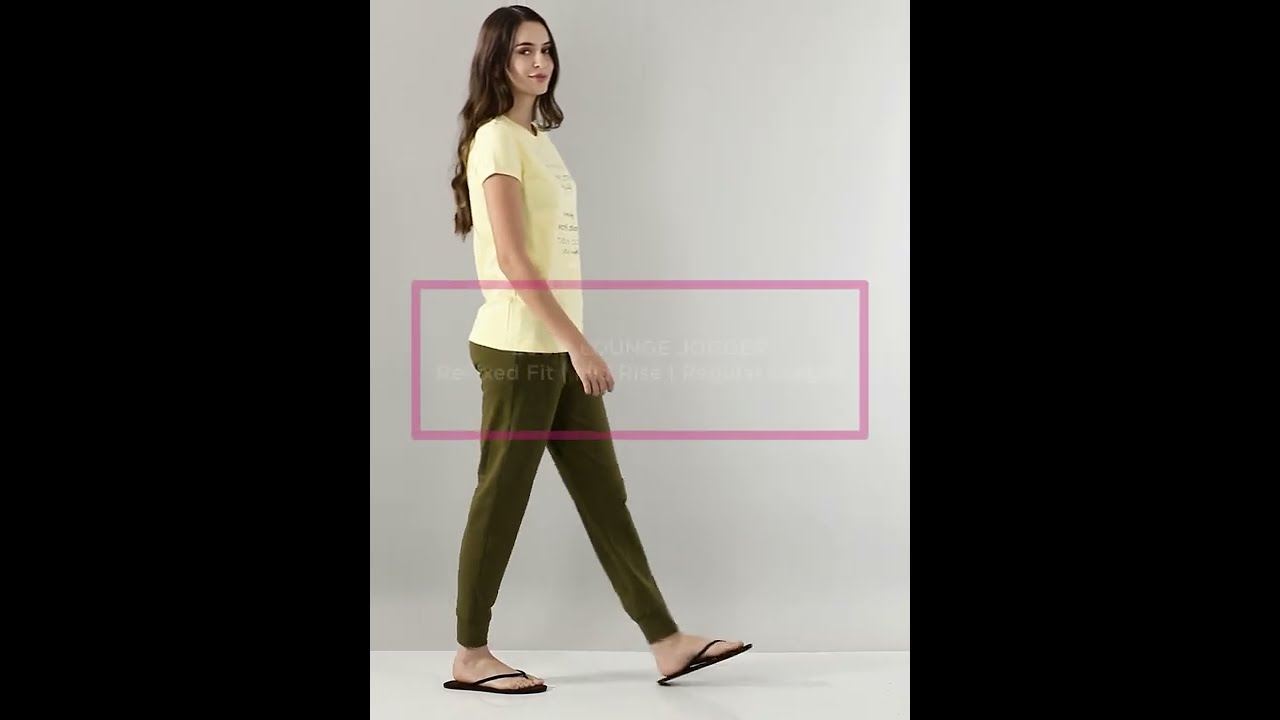 Enamor Essentials E066 Lounge Jogger | Full Length Cotton Spandex Jogger