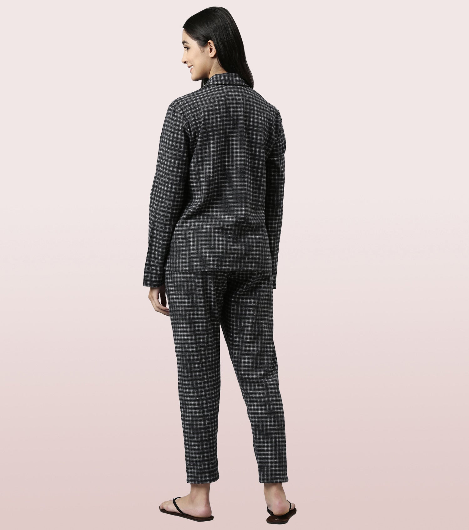 Lazy Pant Set | Cotton Flannel Woven Shirt And Pant Set