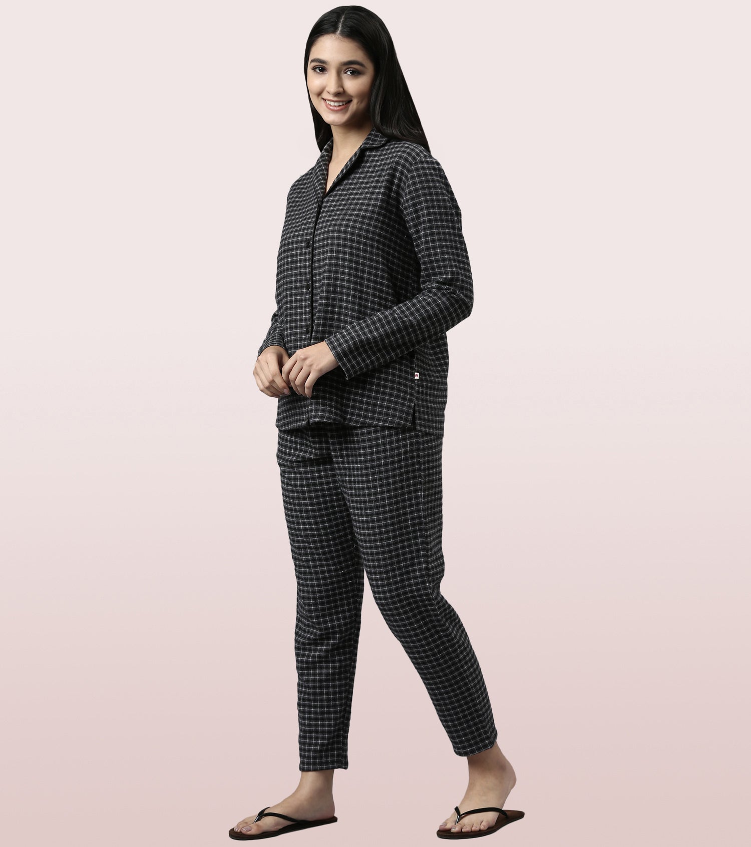 Lazy Pant Set | Cotton Flannel Woven Shirt And Pant Set