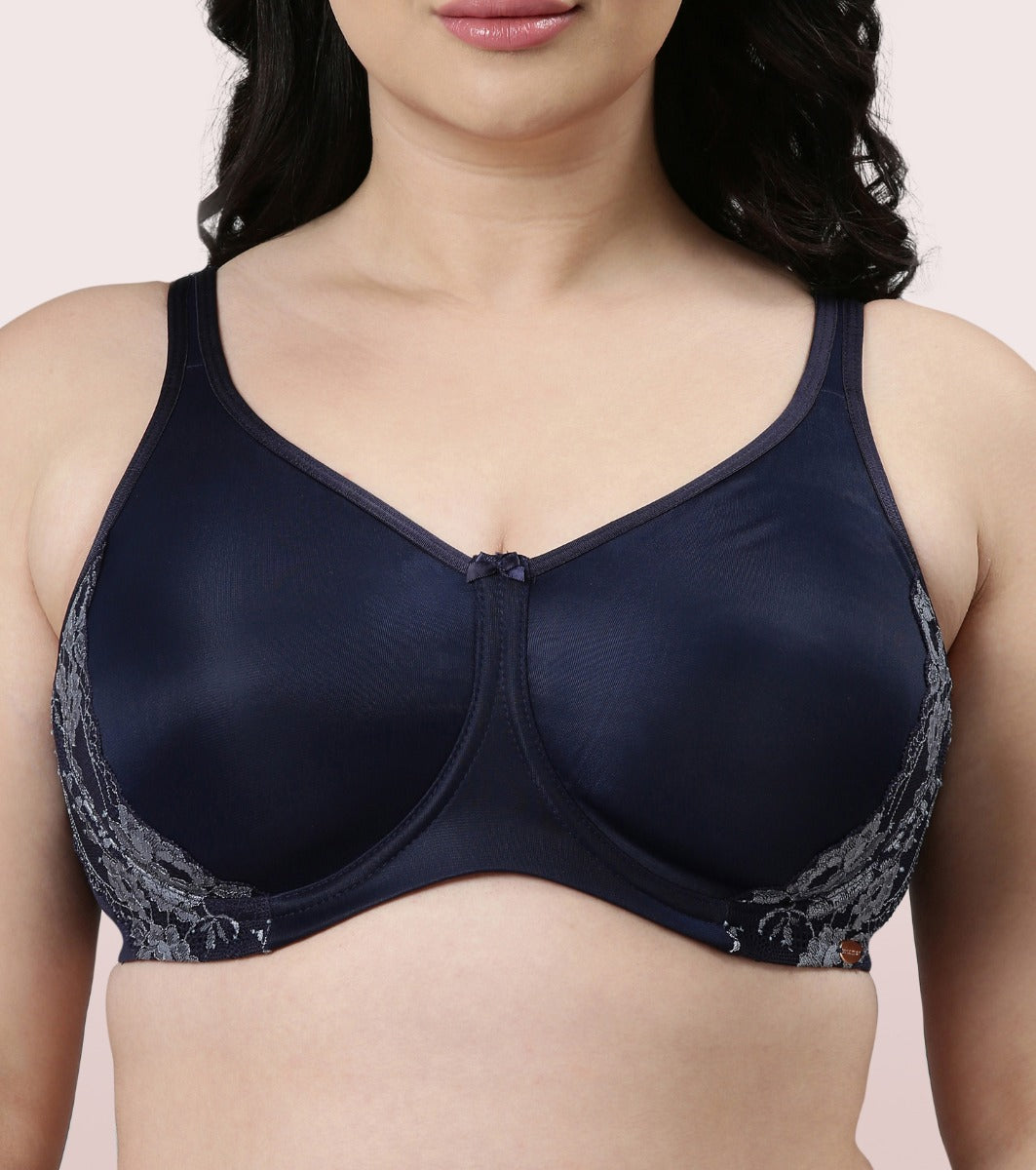 Buy Enamor womens Minimizer with Spill control Non padded wired Full  Coverage Bra F053 Eclipse online