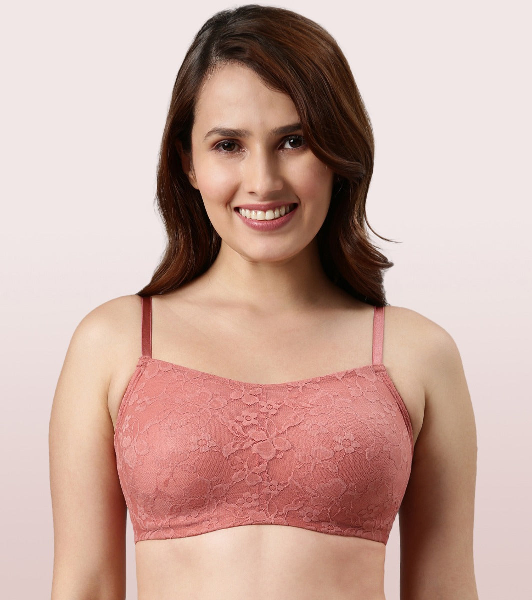Buy Enamor Padded Non-Wired Full Coverage T-Shirt Bra - Blushing Bride at  Rs.579 online