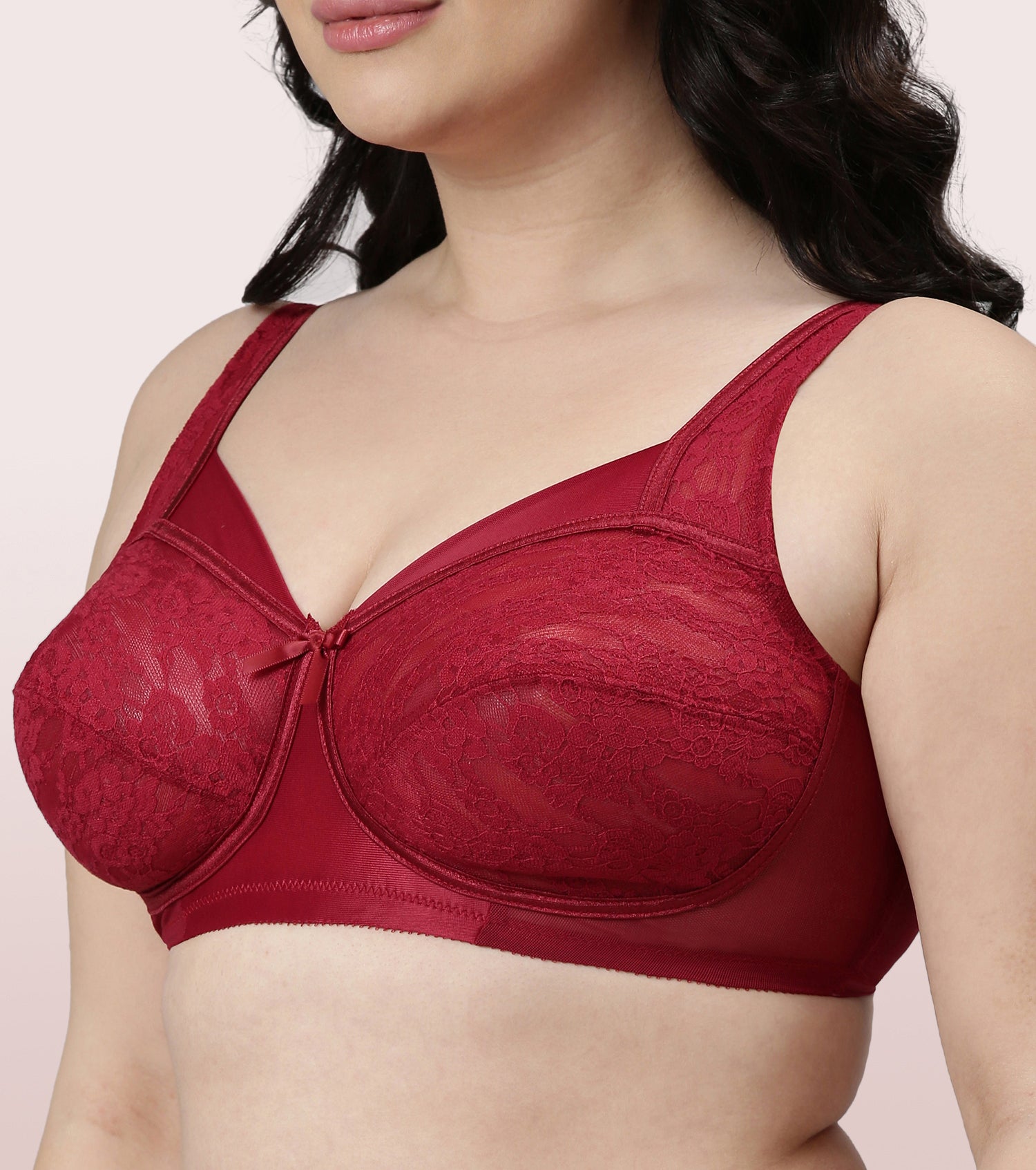 Buy Enamor Womens F056-Non Padded Non Wired High Coverage Full Figure Lace  Everyday Bra Online at Best Prices in India - JioMart.