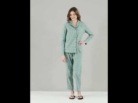 Lazy Pant Set | Cotton Flannel Woven Shirt And Pant Set